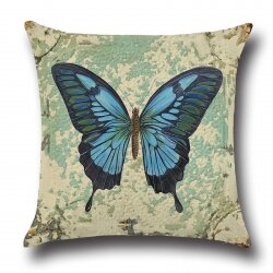 Подушка декоративная Butterfly Blue 45 х 45 см