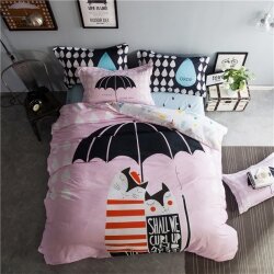 Комплект постельного белья Couple under the Umbrella (двуспальный-евро)